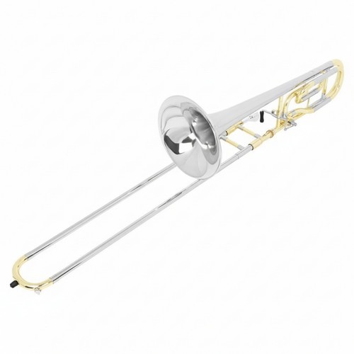 Posaune mit koffer goldfarben - mit,